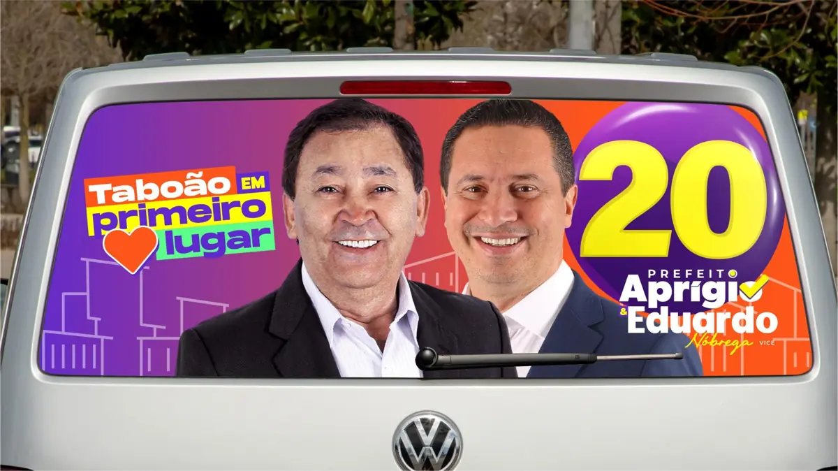 Peça principal da campanha Aprígio