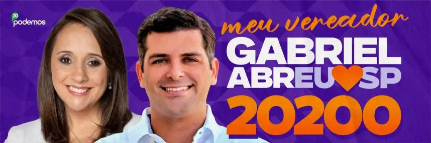 Peça da campanha Gabriel Abreu
