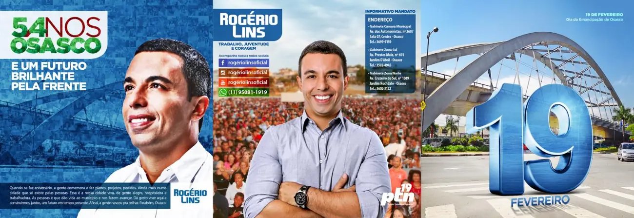 Peça da campanha Rogério Lins