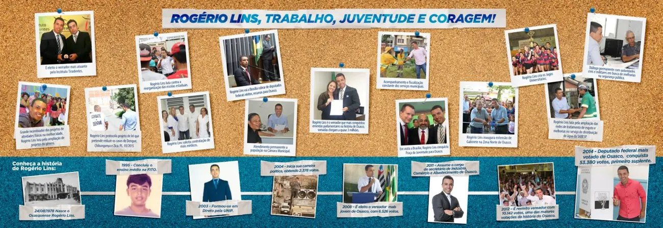 Peça da campanha Rogério Lins