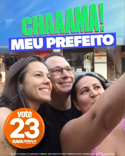 Peça da campanha Rafael Zimbaldi